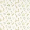 green botanical embroideried fabric from Clarke & Clarke