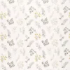 black-grey botanical embroideried fabric from Clarke & Clarke