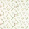 green botanical embroideried fabric from Clarke & Clarke