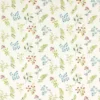 blue botanical embroideried fabric from Clarke & Clarke
