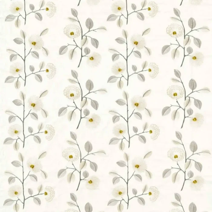 Monique Fabric - Natural / Pewter swatch