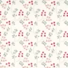 red botanical embroideried fabric from Clarke & Clarke