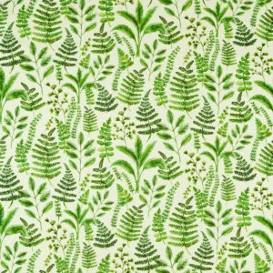 green botanical printed fabric from Clarke & Clarke