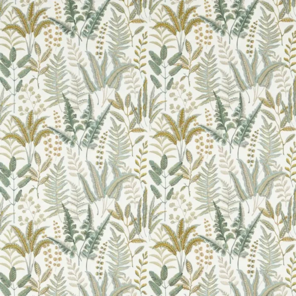 Bracken Fabric - Glade by neutral botanical embroideried fabric from Clarke & Clarke