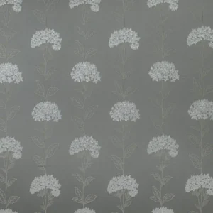 black-grey botanical woven fabric from Ashley Wilde