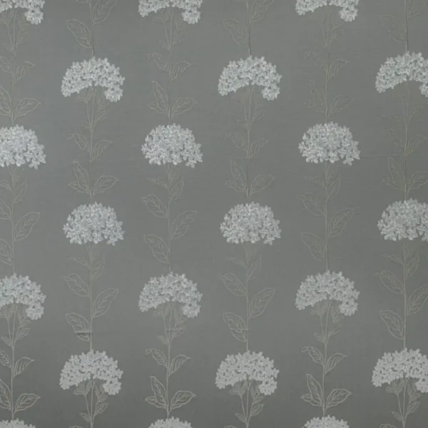 black-grey botanical woven fabric from Ashley Wilde