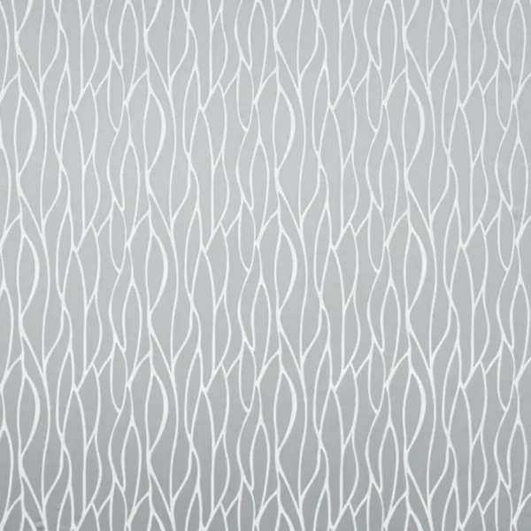 Valence Fabric - Silver by black-grey striped woven fabric from Ashley Wilde