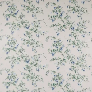 blue botanical cotton fabric from Colefax & Fowler