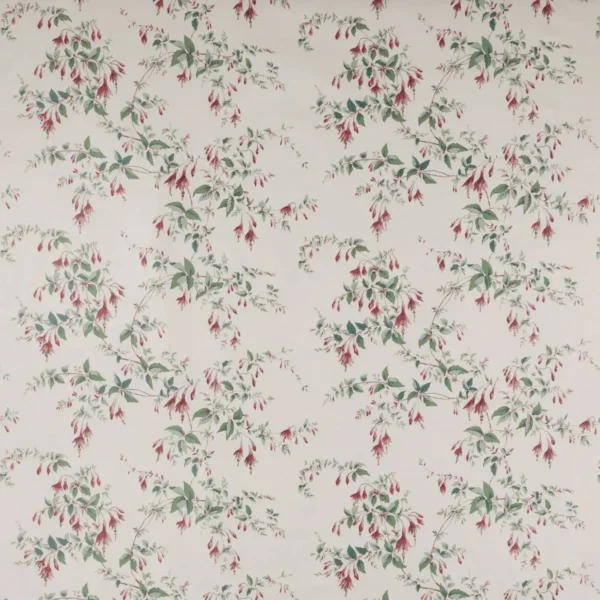 green botanical cotton fabric from Colefax & Fowler