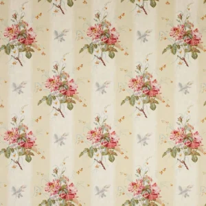 brown botanical cotton fabric from Colefax & Fowler