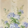 blue botanical cotton fabric from Colefax & Fowler
