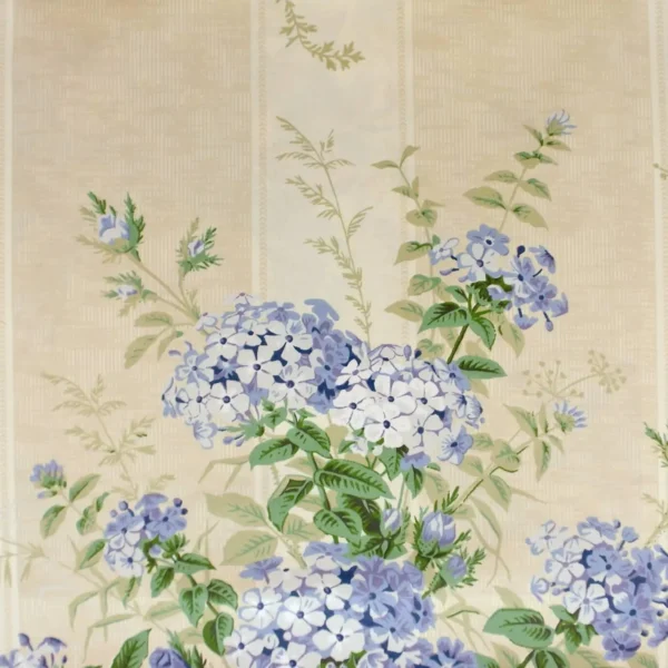 Plumbago Bouquet Fabric - Blue by blue botanical cotton fabric from Colefax & Fowler