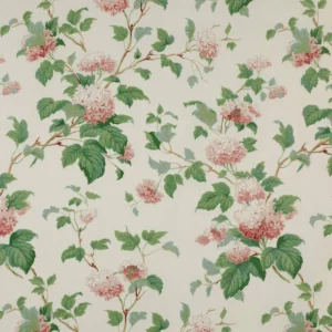 green botanical cotton fabric from Colefax & Fowler