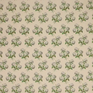 yellow botanical linen fabric from Colefax & Fowler