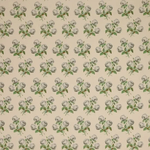 Bowood Fabric - Grey / Green by yellow botanical linen fabric from Colefax & Fowler