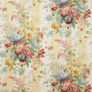 multicolour botanical cotton fabric from Colefax & Fowler