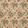 red botanical cotton fabric from Colefax & Fowler