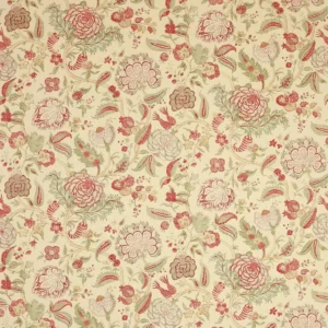 green botanical linen fabric from Colefax & Fowler