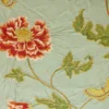 green botanical embroideried fabric from Colefax & Fowler
