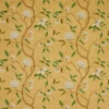 yellow botanical linen fabric from Colefax & Fowler