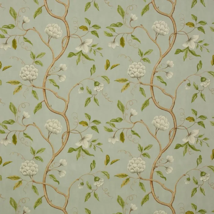 Snow Tree Fabric - Aqua swatch