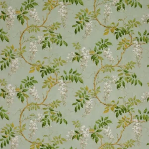 green botanical linen fabric from Colefax & Fowler