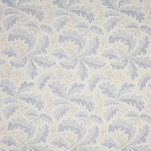 blue botanical linen fabric from Colefax & Fowler