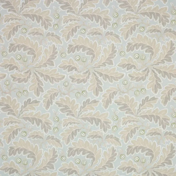 Melbury Fabric - Old Blue by blue botanical linen fabric from Colefax & Fowler