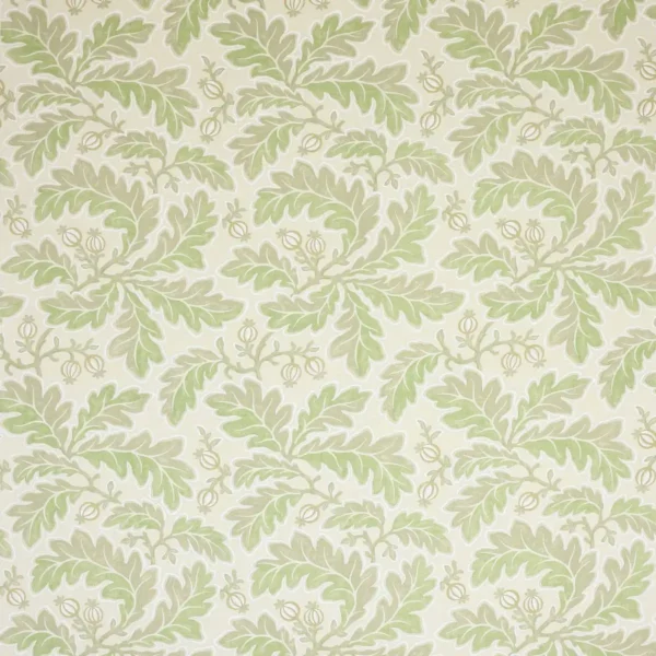 Melbury Fabric - Green by green botanical linen fabric from Colefax & Fowler