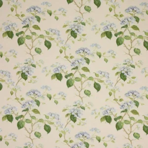 green botanical cotton fabric from Colefax & Fowler