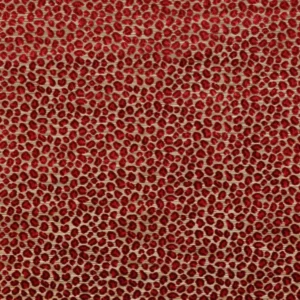 red animal velvet-chenille fabric from Colefax & Fowler
