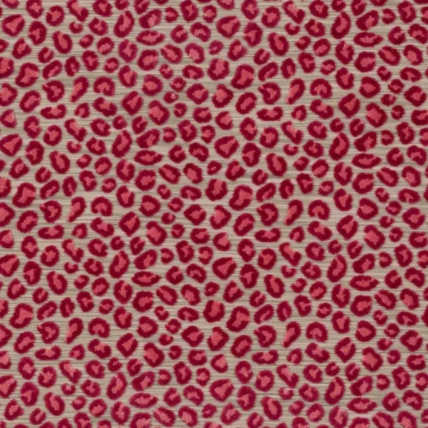 Wilde Fabric - Pink by pink animal velvet-chenille fabric from Colefax & Fowler