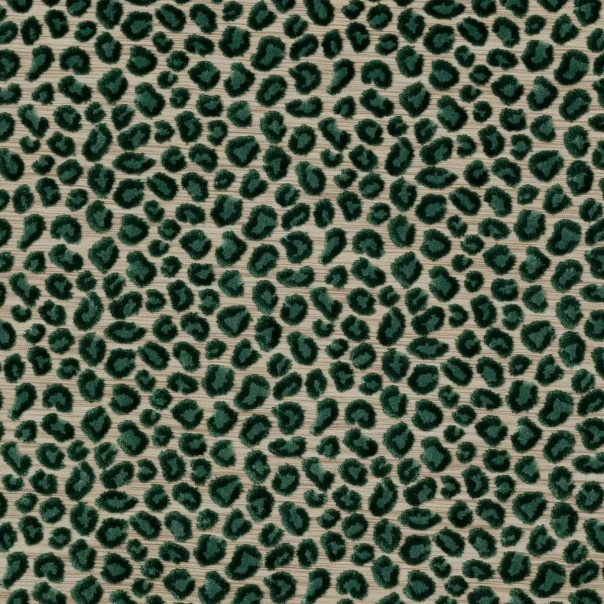 Wilde Fabric - Forest by green animal velvet-chenille fabric from Colefax & Fowler