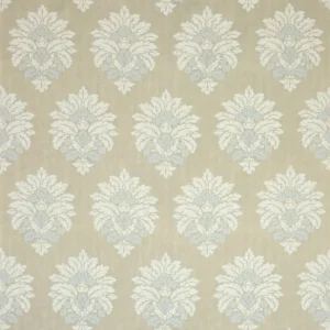 brown botanical linen fabric from Colefax & Fowler