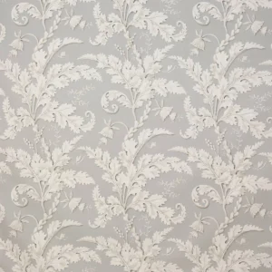 black-grey botanical linen fabric from Colefax & Fowler