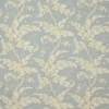 blue botanical linen fabric from Colefax & Fowler
