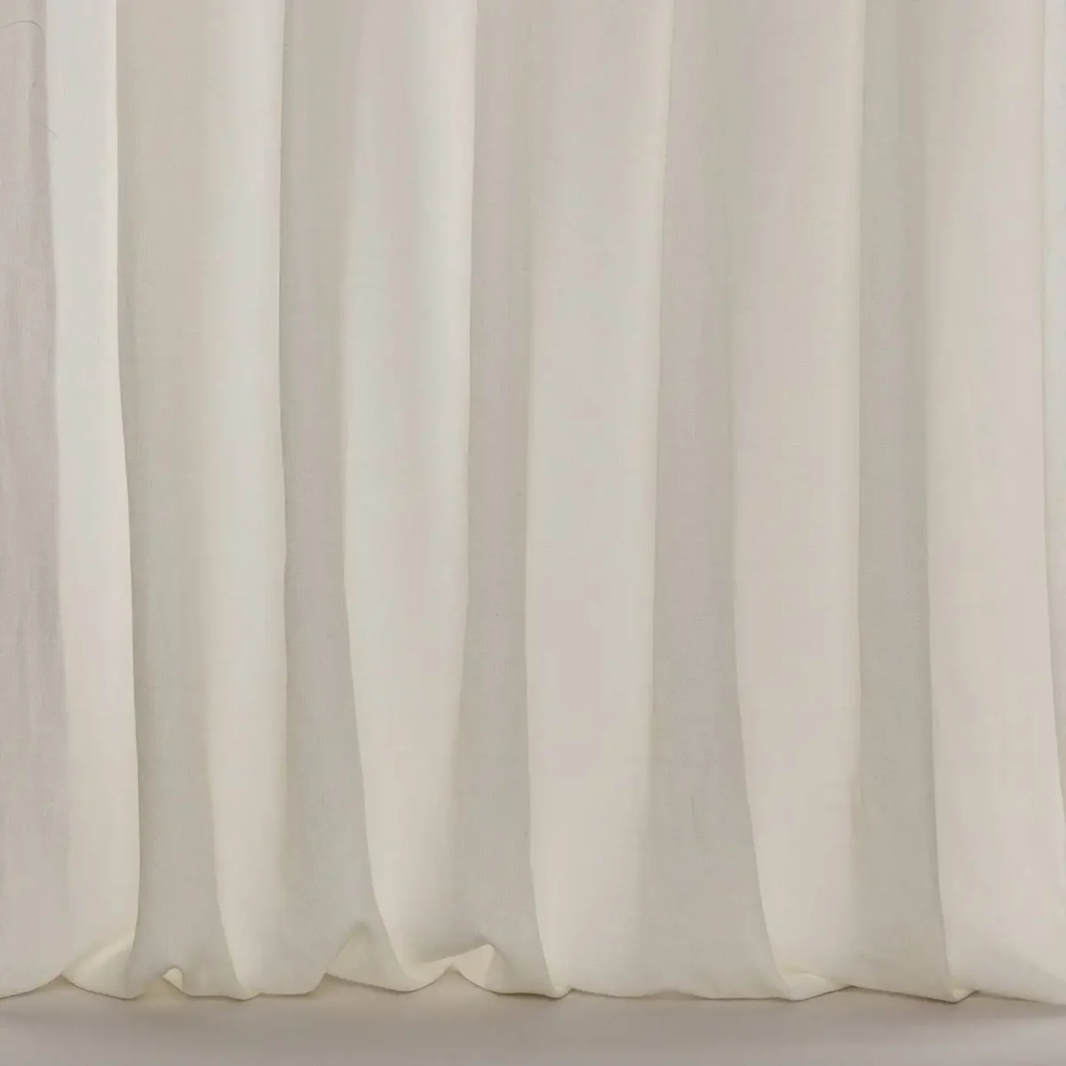 Bute Fabric - White by white plain voile-sheer fabric from Colefax & Fowler