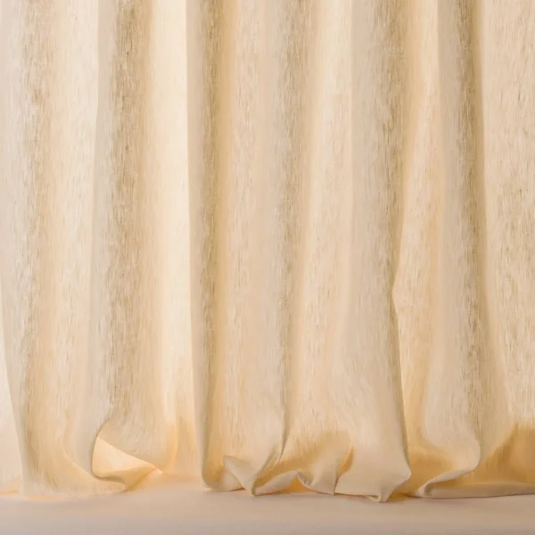 Bute Fabric - Cream by brown plain voile-sheer fabric from Colefax & Fowler