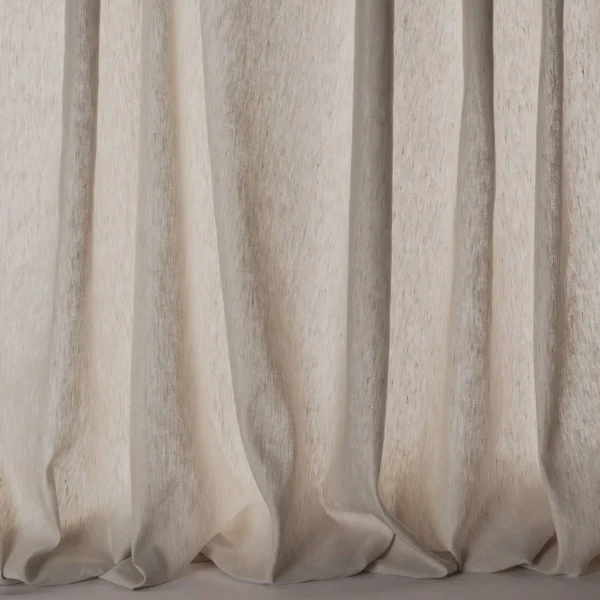 Bute Fabric - Silver by black-grey plain voile-sheer fabric from Colefax & Fowler