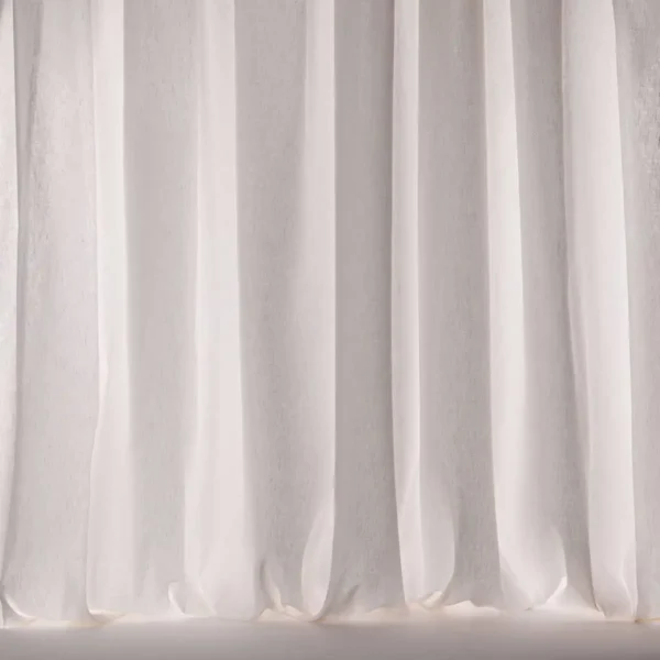 Bute Fabric - Polar White by white plain voile-sheer fabric from Colefax & Fowler