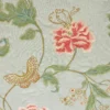 blue botanical embroideried fabric from Colefax & Fowler