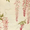 pink botanical embroideried fabric from Colefax & Fowler