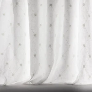 white contemporary voile-sheer fabric from Colefax & Fowler