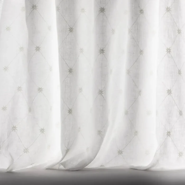 Anise Trellis Fabric - Ivory swatch