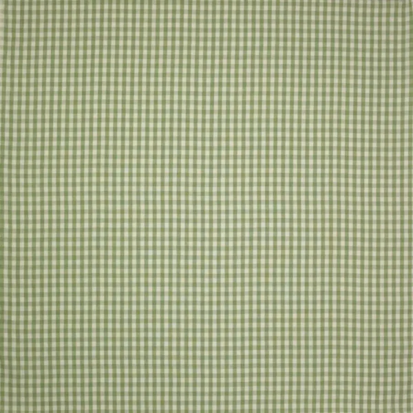 Minack Check Fabric - Leaf by green checked linen fabric from Colefax & Fowler