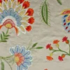 multicolour botanical embroideried fabric from Colefax & Fowler