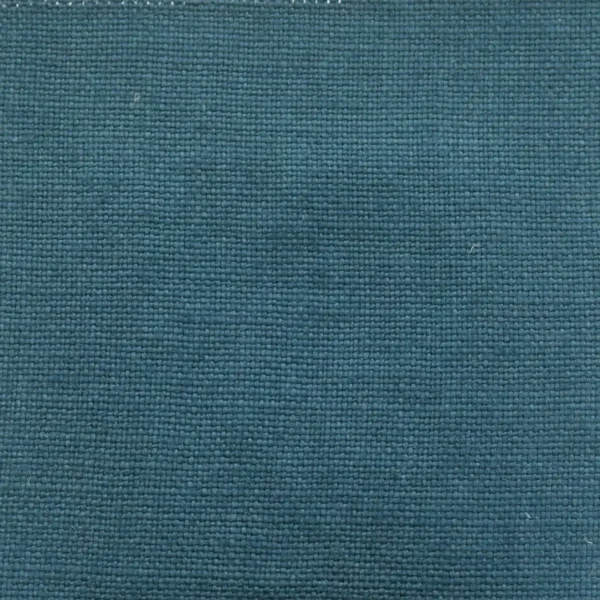 Foss Fabric - Dark Blue by blue plain linen fabric from Colefax & Fowler