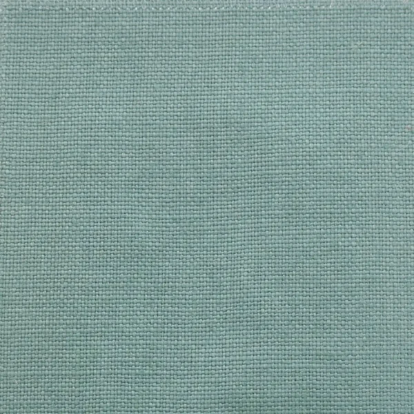 Foss Fabric - Teal by blue plain linen fabric from Colefax & Fowler