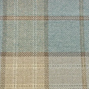 blue checked woven fabric from Colefax & Fowler