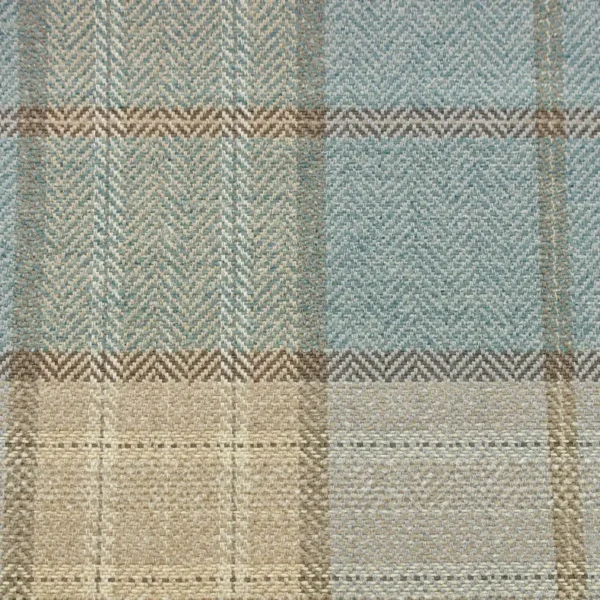 blue checked woven fabric from Colefax & Fowler